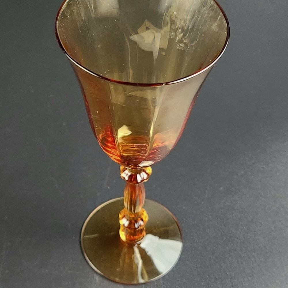 Vintage - 3130 Amber by Cambridge - Wine Glass - Single